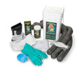 Aabaco Universal Spill Kit, 40 Gal, Socks, Pads, Powder & Gloves