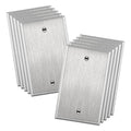 ENERLITES Blank Metal Wall Plate, 1-Gang, Stainless Steel, 10 Pack - color: Stainless Steel, size: 1 Gang - Standard