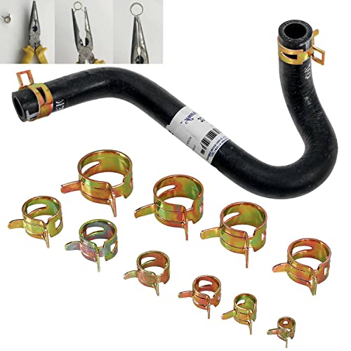 Fielect 2/7" / 7mm Spring Band Type Vacuum Hose Pipe Clamp Low Pressure Air Clip Clamp 100pcs - size: 7mm