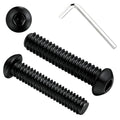 Metuja 50pcs 1/4-20x1 Button Head Socket Cap Bolts Screws,305 Stainless Steel Rust & Corrosion Resistant with Black Oxide Finish,Full Thread for DIY,Furniture Assembly,Toys & Mechanical Repair - size: 1/4-20 x 1"