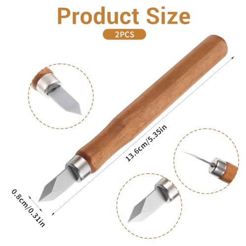 2 Pack Woodworking Marking Knife, Wood Marking Knife Dual | Bevel Striking Knifes, Wood Carving Kit Scribing Tool For Diy Sculpture Carpenter Experts Beginners