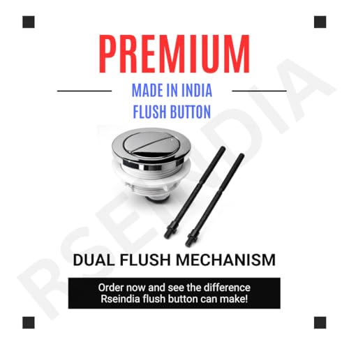 48 mm Dual Flush Valve Replacement Button,topper,pusher for Glacier Bay,AquaSource and other Dual Flush Toilets Designed for Tank Lid Mount,Half/Full Flush mechanism with 304 Steel Spring