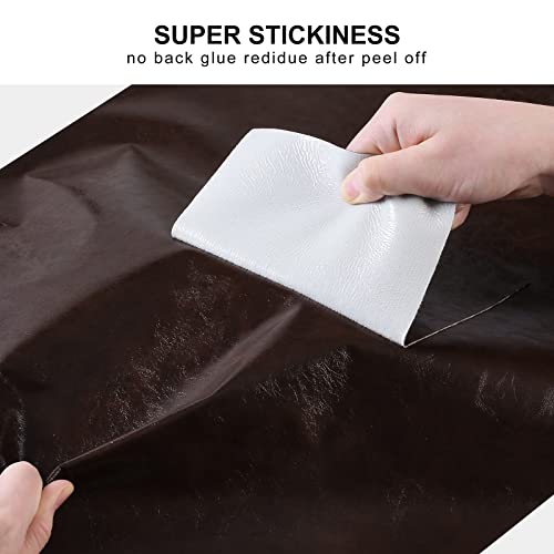 Self Adhesive Leather Repair Patch, Leather Repair Tape Kit Glossy Coffee - color: Glossy Coffee, size: 4" x 63"