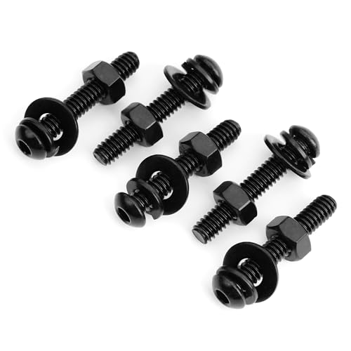 Mywish 20Set Black Oxide Stainless Steel Nut and Bolt Kit, 1/4-20 Button Head Socket Cap Bolts, Allen Screws, Hex Spanner - color: Black, size: 1/4-20 x 1-1/2"
