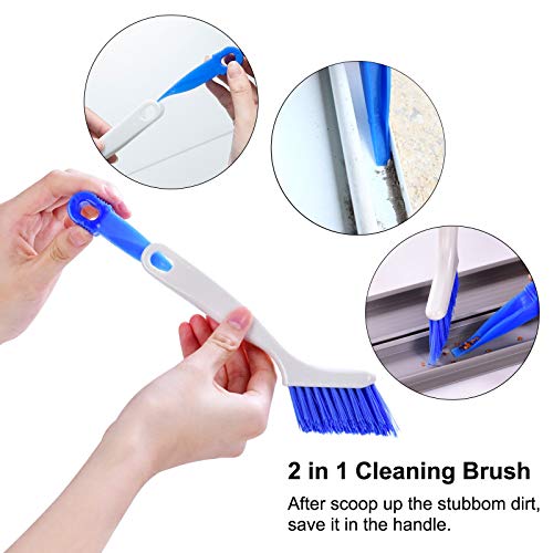 2 Pcs Cleaning Brush Small Scrub Brush for Cleaning Sink Bathroom Kitchen Edge Corner Grout Household Use with Handle