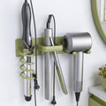 Tindbea Hair Dryer Holder Wall Mount Aluminum Alloy Hot Tools Organizer - color: Green