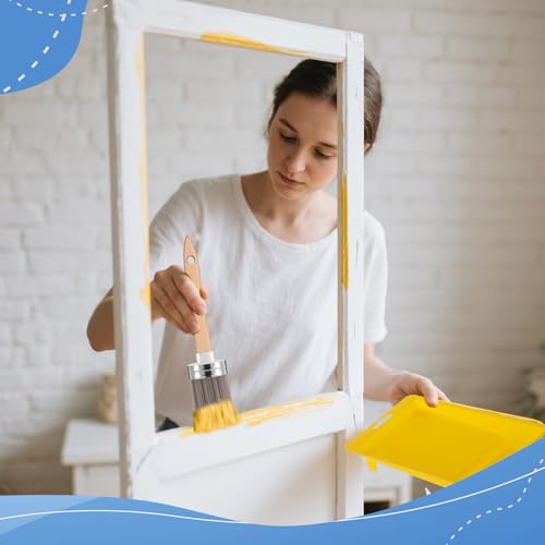 LemonRoad 18 Pieces Paint Brush and Roller Set, Painting Supplies for Cabinet Furniture, with Sponge, Tray Liner, Cup and Mixing Stick, Tools to Finish All in One Paint(2 Inch,Essential Sponge Set) - size: 2 Inch, style: Essential Sponge Set