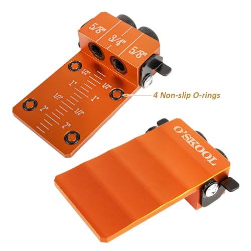 O'SKOOL 3/8" Self-Centering Dowel Jig Kit with Cobalt M-35 Drill Bit - style: Solid Aluminum Dowel Jig Kit