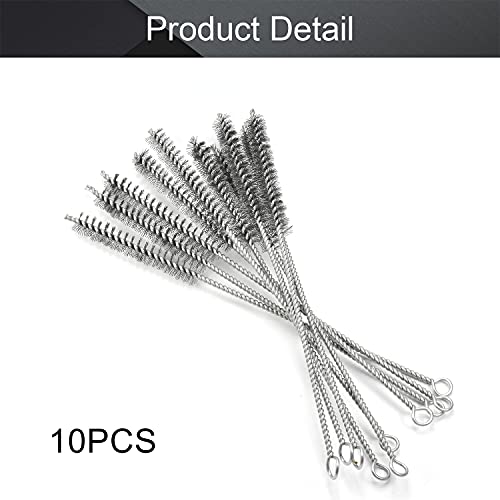 Utoolmart Steel Wire Cleaning Brush, Spiral Power Tube Cleaning Tool, Bottle Brush, 0.6-inch Diameter 12-inch Length, 10pcs - color: 10pcs, size: 1.5cm