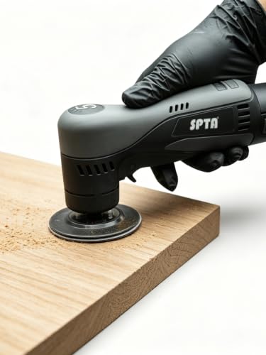Cordelss Mini Random Orbital Angled Sander, Battery Sander, SPTA 1 inch/2 inch/3 inch -5mm Orbit Palm Sander with Brushless Motor for Sheet Metal and Paint Repair, Woodworking, Primary Wood and Panel