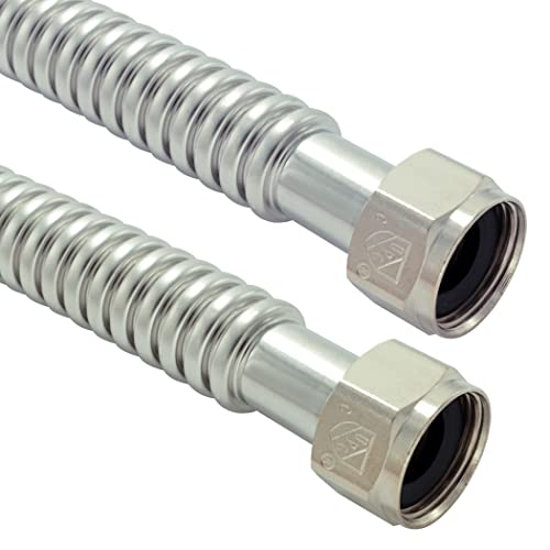 TTFLEX 24" Water Softener Connector 1" x 1" FIP Water Hose, 0.92" ID, 2Pack - size: 1" FIP x 1" FIP, 24" (0.92" ID)