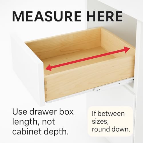 22 Inch Euro Slides, Pack of 2, for Face-Frame and Frameless Cabinets. 75lbs Capacity Cold Rolled Steel, Powder Coated. Choose Length by Drawer Box and not Cabinet Depth. Includes Brackets & Screws - size: 22 Inch