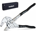 toolant 12-Inch Chrome Plated Pliers Wrench, CR-V Adjustable Wrench with Anti-Rust Coating, Smooth Parallel Jaws, Comfort Grip and Storage Pouch for Home Repair, Plumbing, Nuts, Water Pipes - size: 12-inch Chrome