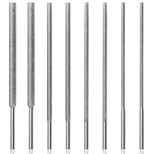 8Pcs 120Grit Long Diamond Grinding Bit for Dremel Bits L 4" 1/8" Shank - style: Style 4