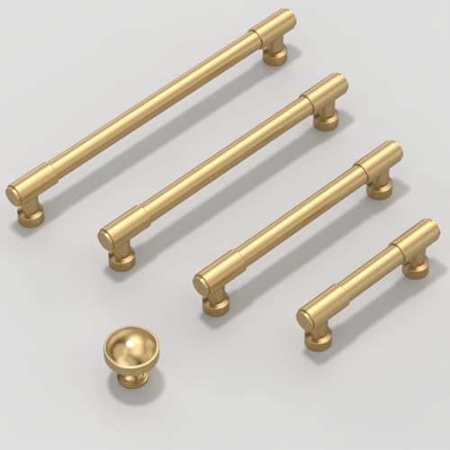 10 Pack Champagne Bronze Cabinet Pulls 3 Inch(76mm) Kitchen Cabinet Handles Cabinet Hardware for Drawer Pulls - color: Champagne Bronze, size: 3" Hole Center
