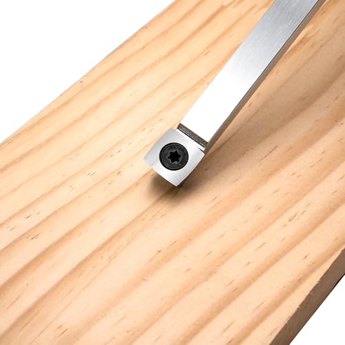 17 inch Wood Lathe Turning Tools Set 4 pcs, 17" Finisher Carbide Tipped Lathe Chisel Tool Bar, with Wooden Handles and Square Round Diamond Carbide Inserts