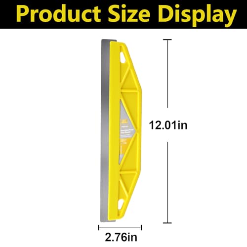 12-Inch Paint Edger & Trim Guard, Stainless Steel Straight Edge Tool - color: Yellow