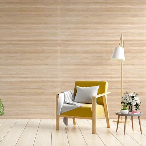 Art3d 48 x 96 in Natural Bamboo Wall Panel, 2-Pack, Light-Carbonized - color: Light-carbonized, size: 2-48 inches x 96 inches
