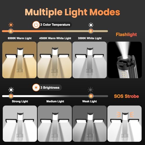 CAVN Rechargeable Camping Light with Tripod Stand - color: Black