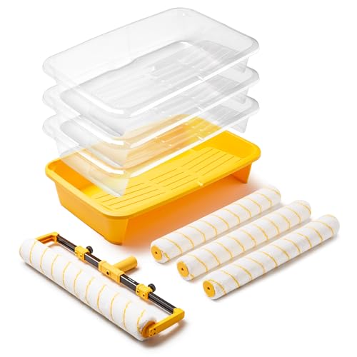 Voomey 18" Paint Roller kit，9 Piece 18 inch Paint Roller - size: 18" Paint Roller Kit
