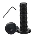 Metuja M8-1.25 x 40mm,20-Pack Black Flat Head Hex Socket Cap Screw Bolts,304 Stainless Steel,Fully Threaded M8 Bolts,Metric Fasteners for Furniture - size: M8-1.25x40mm