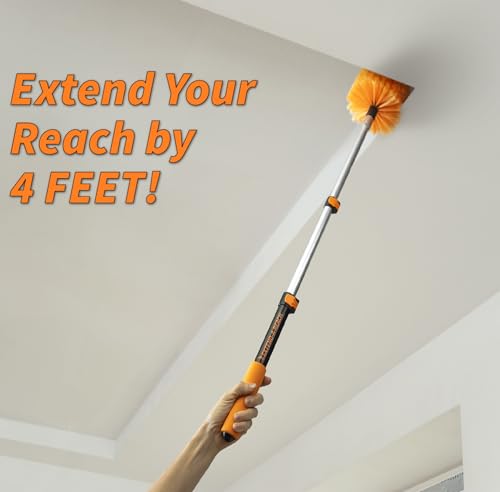 1.5-3 ft Long Paint Roller Extension Pole, Multi-Purpose Telescopic Handle - size: 3 feet