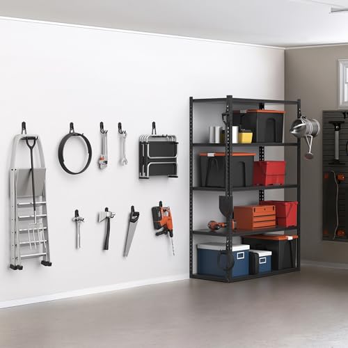 WALMANN Garage Storage Hooks, Wall Mount Utility Hooks for Tools, Black - style: Black Hook