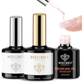 modelones Top Coat with Builder Nail Gel, Nude Pink Color Builder Top Nail - color: A2 15ml Nude Gel Builder with Base Top Coat, size: 0.5 Fl Oz (Pack of 3)