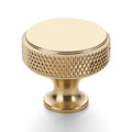 10 Pack Brushed Gold Knurled Cabinet Knobs Round Drawer Pulls - color: Brushed Gold
