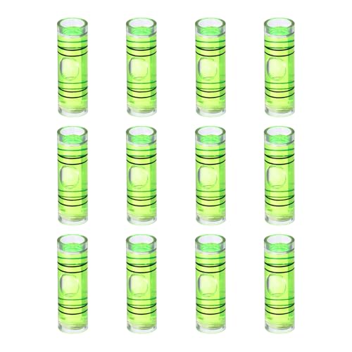 HARFINGTON 12pcs Mini Cylindrical Bubble Spirit Level Vials 9.5x30mm - size: 9.5x30mm