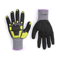 Amazon Basics Cut Level A1, Abrasion ANSI Level A4, Impact Resistant Safety Work Gloves, Touch Screen Friendly, 15G Sandy Nitrile Coated Palm, Yellow, Size 3X-Large, 120-Pack - size: 3X-Large