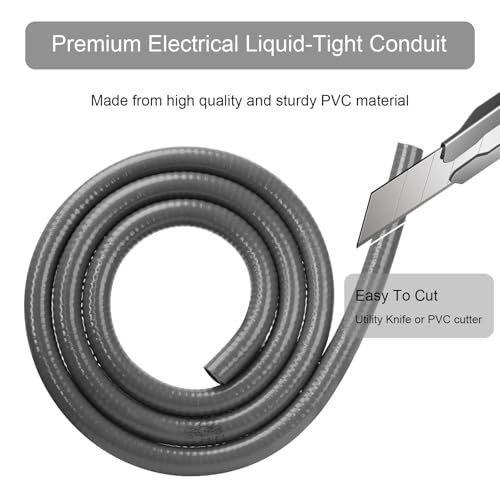 Electrical Conduit Kit 3/4" 4ft, AC Whip Kit, Liquid-Tight PVC Conduit - size: 3/4inch 4ft