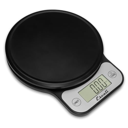 Escali Telero Digital Food Scale, High Precision Kitchen Scale for Cooking, Baking, Portion Control, Meal Prep, Weigh in Grams and Ounces, 11 lb Capacity, Black (T136) - color: Black