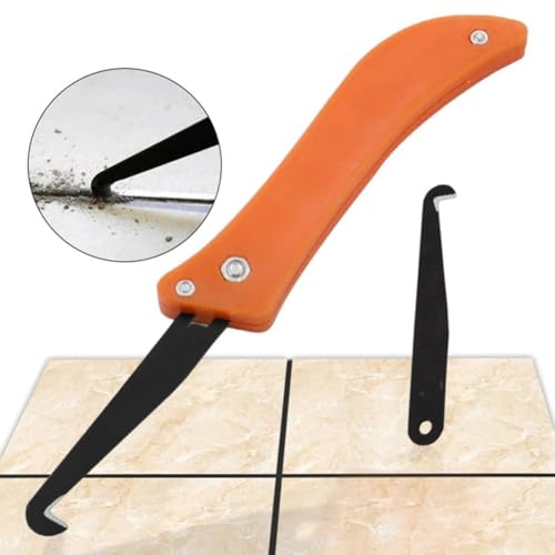 2PCS Ceramic Tile Gap Blade Hook-Knife Tiles Repair Tool Hook Blade Cleaning Removal Old Grout Cleaning Hand Tools
