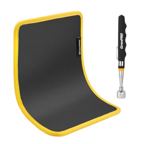 GRENPRO Magnetic Tool Mat, 2-Pack, Telescoping Pickup Tool, Parts Organizer - color: black-2pc