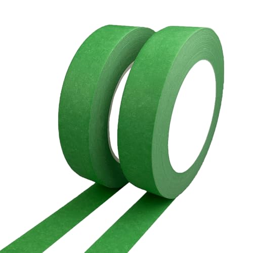 Green Masking Tape, 1 Inch x 55 Yards, 2 Rolls - color: Green