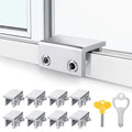 ZRFCXE Window Locks, Fits Horizontal & Vertical Sliding Windows (8 Pack) - color: Silver, size: 8 Pack