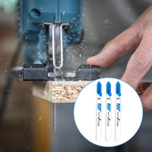 10 Pcs Jigsaw Blades for Metal 3 Inch T118B Jig Saw Blades Basic for Metal T Shank Jigsaw Replacement Blade - style: T118B