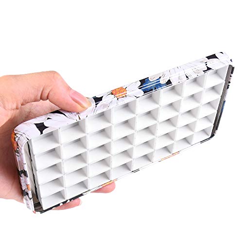 qianshan 40Pcs Empty Half Pans Watercolor Tin Palette with Magnetic Stripe - color: Daisy