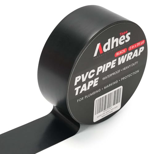 ADHES PVC Pipe Wrap Tape, 2 Inch X 35 Yds, Corrosion Protection Pipe Tape - color: Black