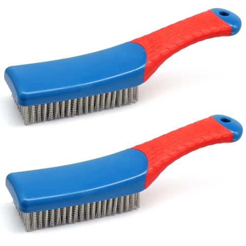 Zorfeter 2 PCS Heavy Duty Wire Brushes, for Cleaning/Metal Rust Removal