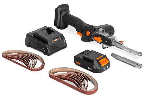 WEN 20V Max Cordless Variable Speed Detailing File Sander, Brushless with 2.0 Ah Lithium-Ion Battery and Charger (20438) - style: Cordless + 2300 FPM