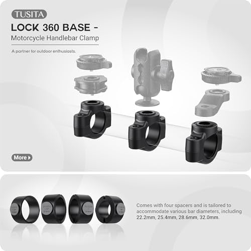 TUSITA Lock 360 Base - Motorcycle Handlebar Clamp - size: Handlebar Clamp