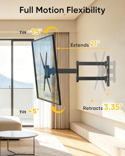 FORGING MOUNT Corner TV Wall Mount Full Motion TV Mount for 17-50 inch TVs - size: Fits 17-50'' TVs