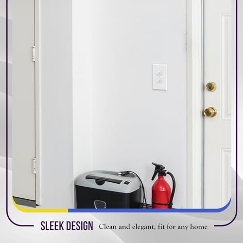 ENERLITES 10 Pack Mid-Size Duplex Outlet Covers Wall Plate, White - color: White, size: Mid-Size