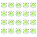 HARFINGTON 20pcs Circular Bubble Spirit Level 13x7mm Mini Round Bubble Spirit Level Little Measuring Layout Tools for TV Industrial Carpentry Picture Frame, Green/Black - color: Green/Black, size: 13x7mm