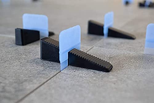 Peygran® 1/51" (0.5mm) 500 Spacers Leveler Clips for Tile Leveling System, Professional Ceramic Tile and Stone Installation