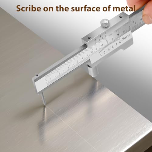 8 inch Stainless Steel Metal Scriber Caliper with 2 Carbide Scriber/Needle