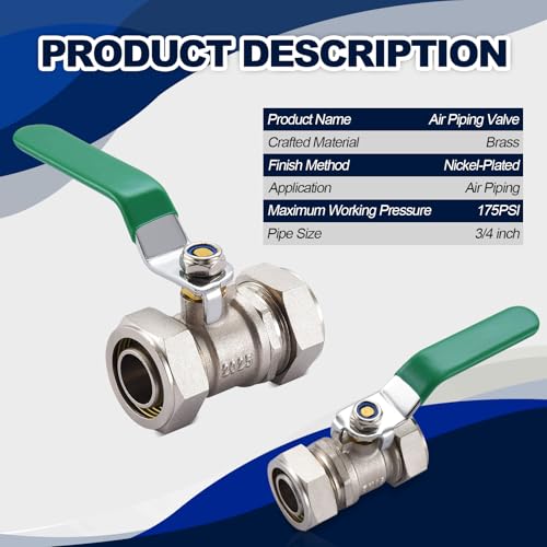 1 Piece 3/4-Inch Air Piping & Air Line Fittings