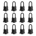 SafiSwords Waterproof Padlocks Keyed Alike for Outdoor use, Covered Heavy Duty Laminated Steel Lock, 1-9/16 Inch. Wide, Long Padlock, Pack of 12
